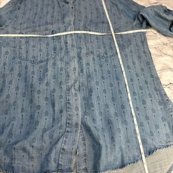 English Laundry Blue Chambray Button-Up Shirt Size L Great Pre-Owned Condition - Picture 9 of 11